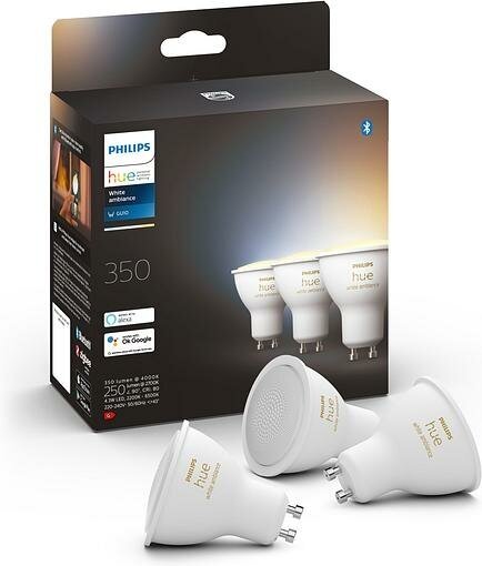 Умные лампы Philips Hue White Ambiance GU10 3шт (929001953312)