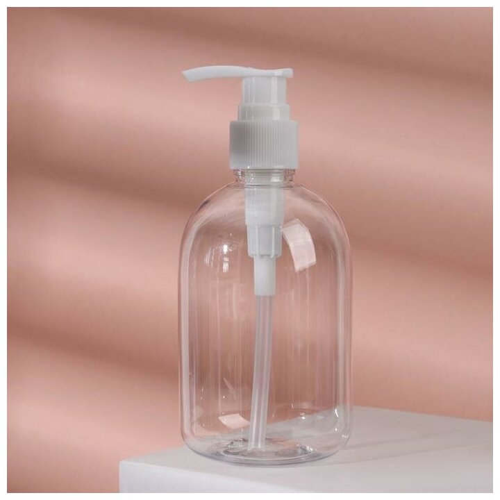 фото Бутылочка д/хранения с дозатором 300мл d6*10см бел безл пакет наклейка от 1220014