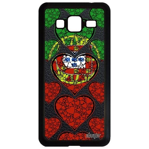 фото Красивый чехол для мобильного // galaxy j3 2016 // "флаг португалии с сердцем" любовь дизайн, utaupia, цветной