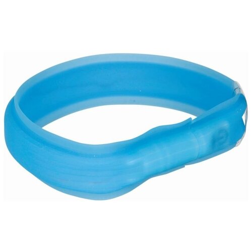 фото Мигающее кольцо для собак usb, l–xl: 70 см/30 мм, синий, trixie (ошейник, 12672)