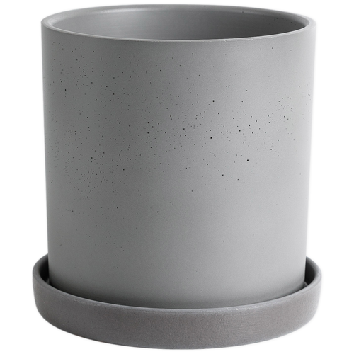 Бетонный горшок Miss Pots Лофт / цилиндр / 2 литра / диаметр 15 см / серый