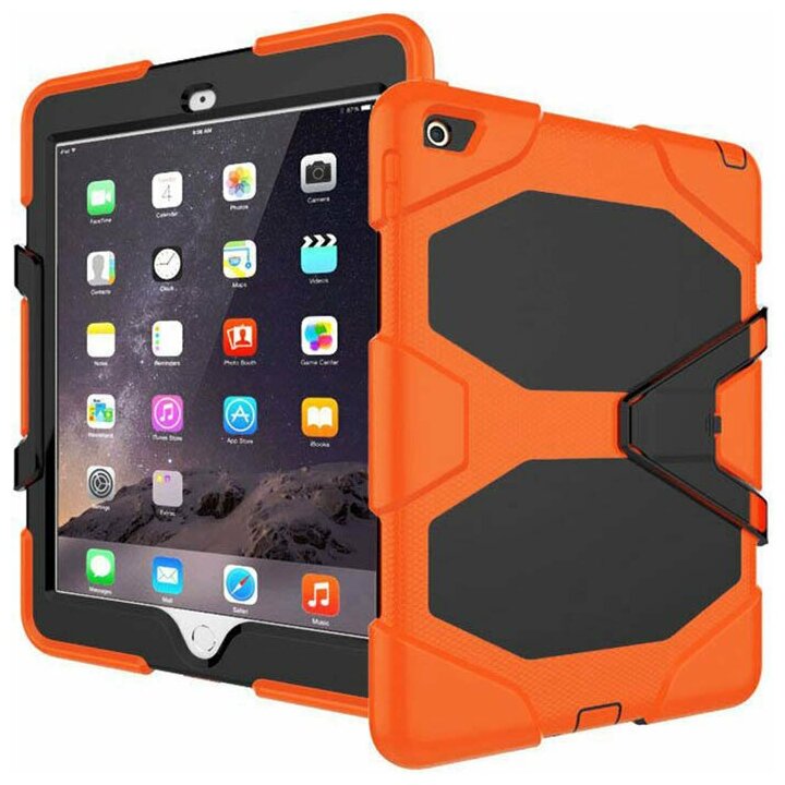 Противоударный защитный чехол для iPad 9.7 2017/2018 G-Net Survivor Case оранжевый