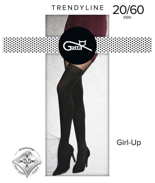 Колготки  Gatta Girl Up 34, 60 den, размер 2, черный