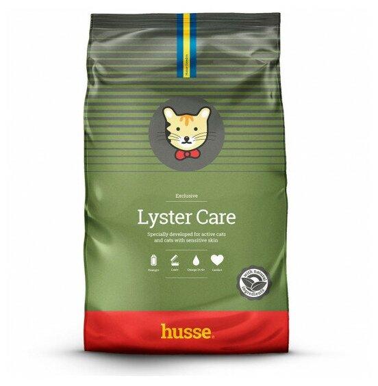 Корм для кошек HUSSE EXCLUSIVE LYSTER CARE 2кг