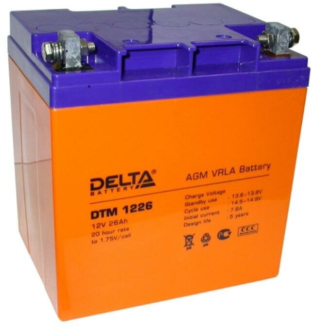 Аккумуляторная батарея для ИБП Delta DTM , 12V, 26Ah - фото №13