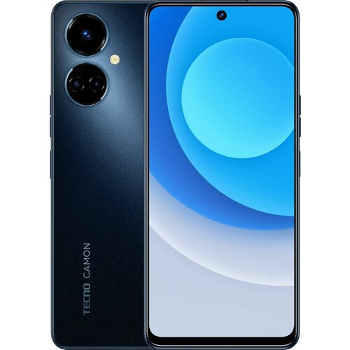 Смартфон TECNO CAMON 19 6/128 ГБ Global для РФ, Dual nano SIM, эко черный