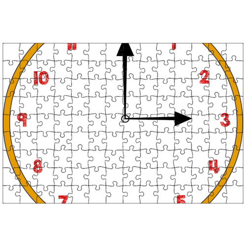 фото Магнитный пазл 27x18см."часы, время, организовать" на холодильник lotsprints