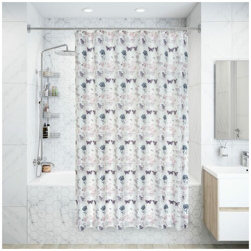фото Штора для ванной комнаты ode, 180x200 см, полиэстер swensa