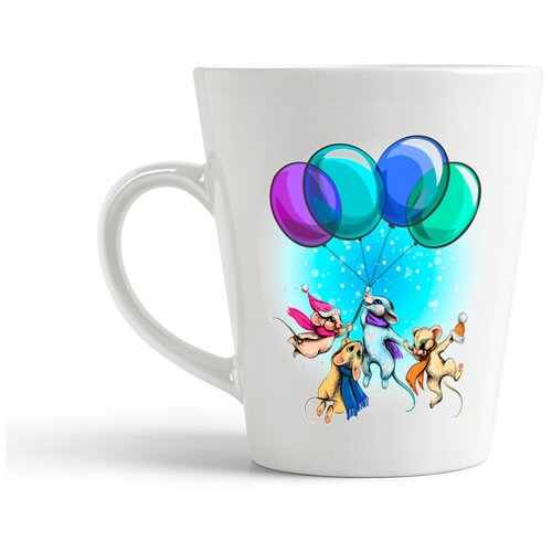 фото Кружка-латте coolpodarok дети мышки на воздушных шариках