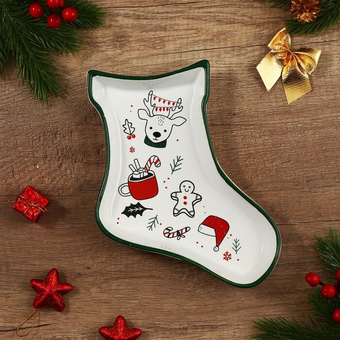 фото Блюдо «Новый год!», 20х15.5х3 см