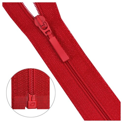 фото Молния витая тип 6 1 замок 80см arta (519 красный) 5 шт