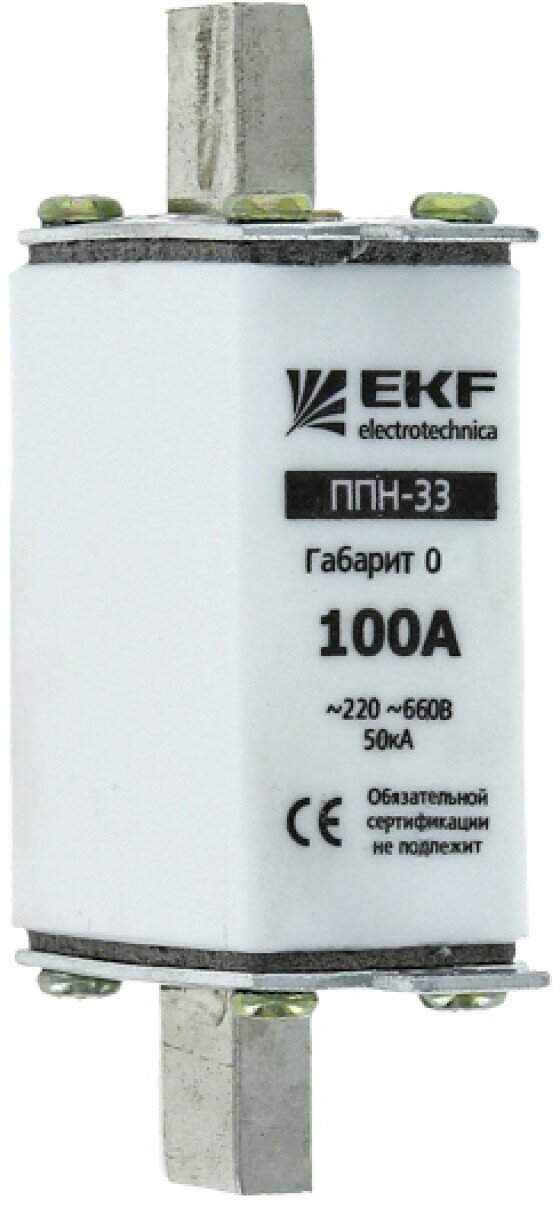 Плавкая вставка ППН-33 160-125А габарит 0 EKF
