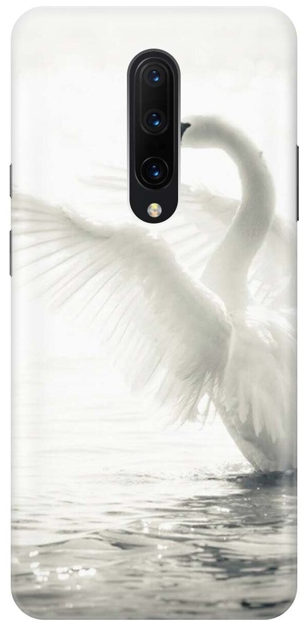 GOSSO Ультратонкий силиконовый чехол-накладка для OnePlus 7 Pro с принтом "Лебедь"