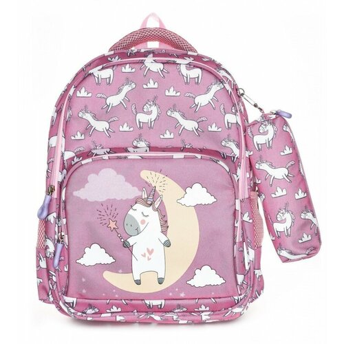 Рюкзак мягкий schoolформат Little unicorn, модель Soft 2+, мягкий каркас, двухсекционный, 40,5х29х14см, 17л, для девочек