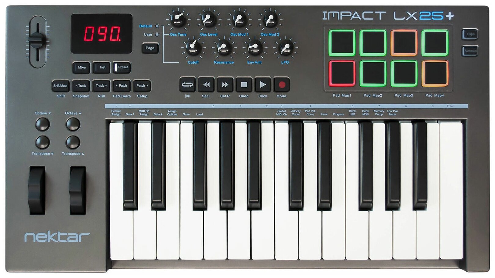 USB MIDI клавиатура Nektar Impact LX 25+