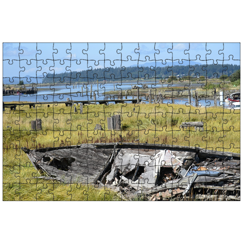 фото Магнитный пазл 27x18см."лодка, изобиловала, море" на холодильник lotsprints