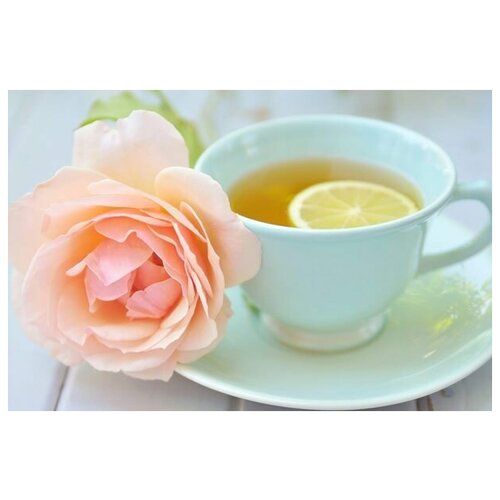 фото Набор алмазной вышивки "чай с розой", размер 50х34 см, 50 цветов яркие грани