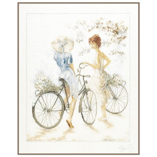 фото Pn-0007949 набор для вышивания lanarte 'велосипедистки' 39x49см