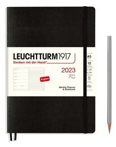 Еженедельник-блокнот датированный Leuchtturm1917 Pocket, 72 листа, А5, черный