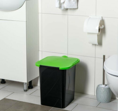 Контейнер для мусора пуро 18л (ярко-зеленый) - фотография № 4