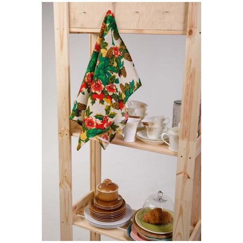 фото Полотенце кухонное "мари санна" рогожка, сочельник красный; размер 45 х 73 ночь нежна