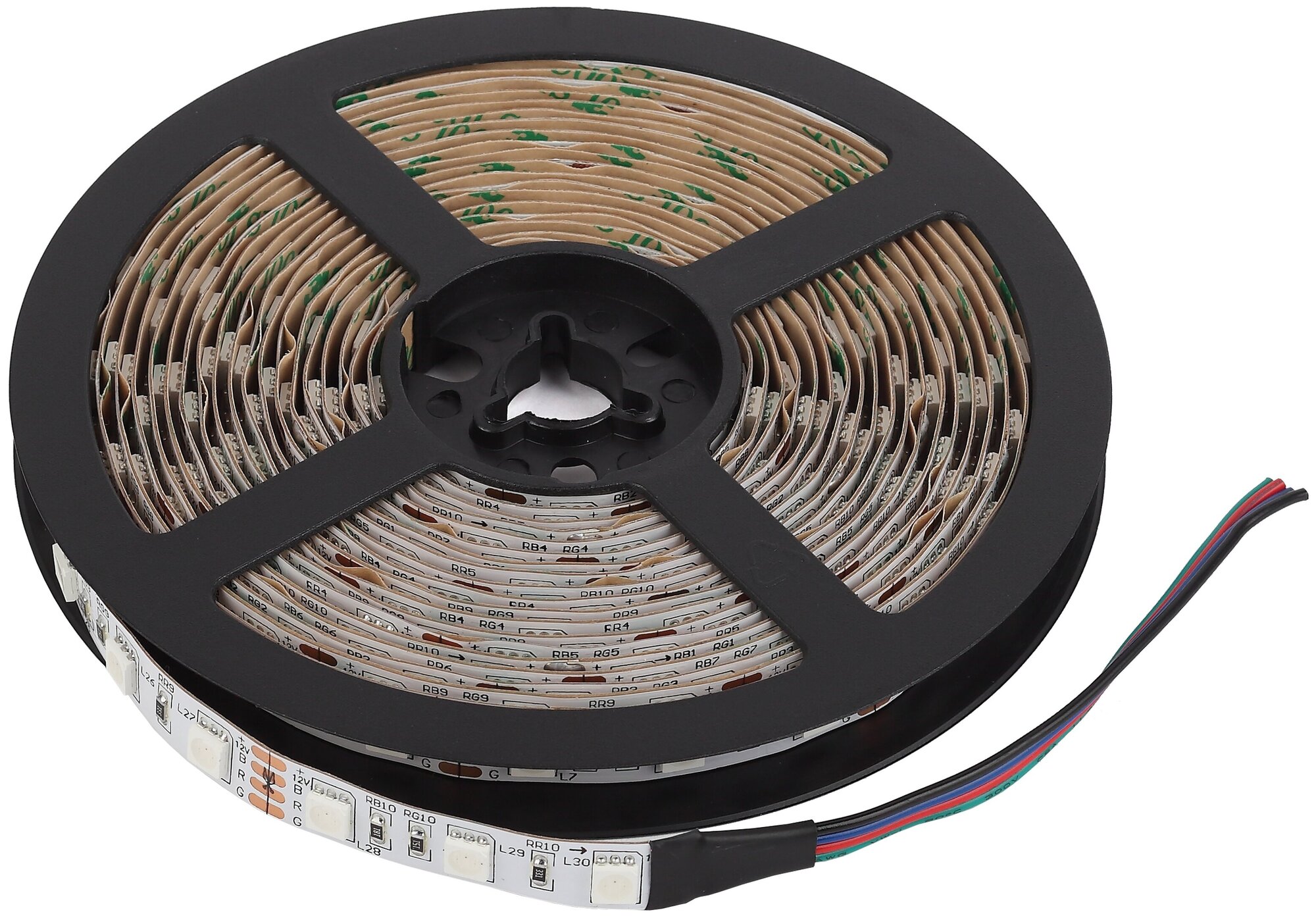 Светодиодная влагозащищенная лента ЭРА 14,4W/m 60LED/m 5050SMD RGB 5M - фото №1