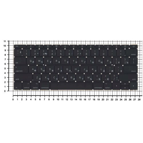 Клавиатура для ноутбука Apple MacBook 12 A1534 2015 черная плоский Enter 6880₽