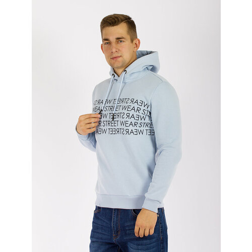 фото Толстовка mcl, силуэт прямой, размер 2xl, голубой