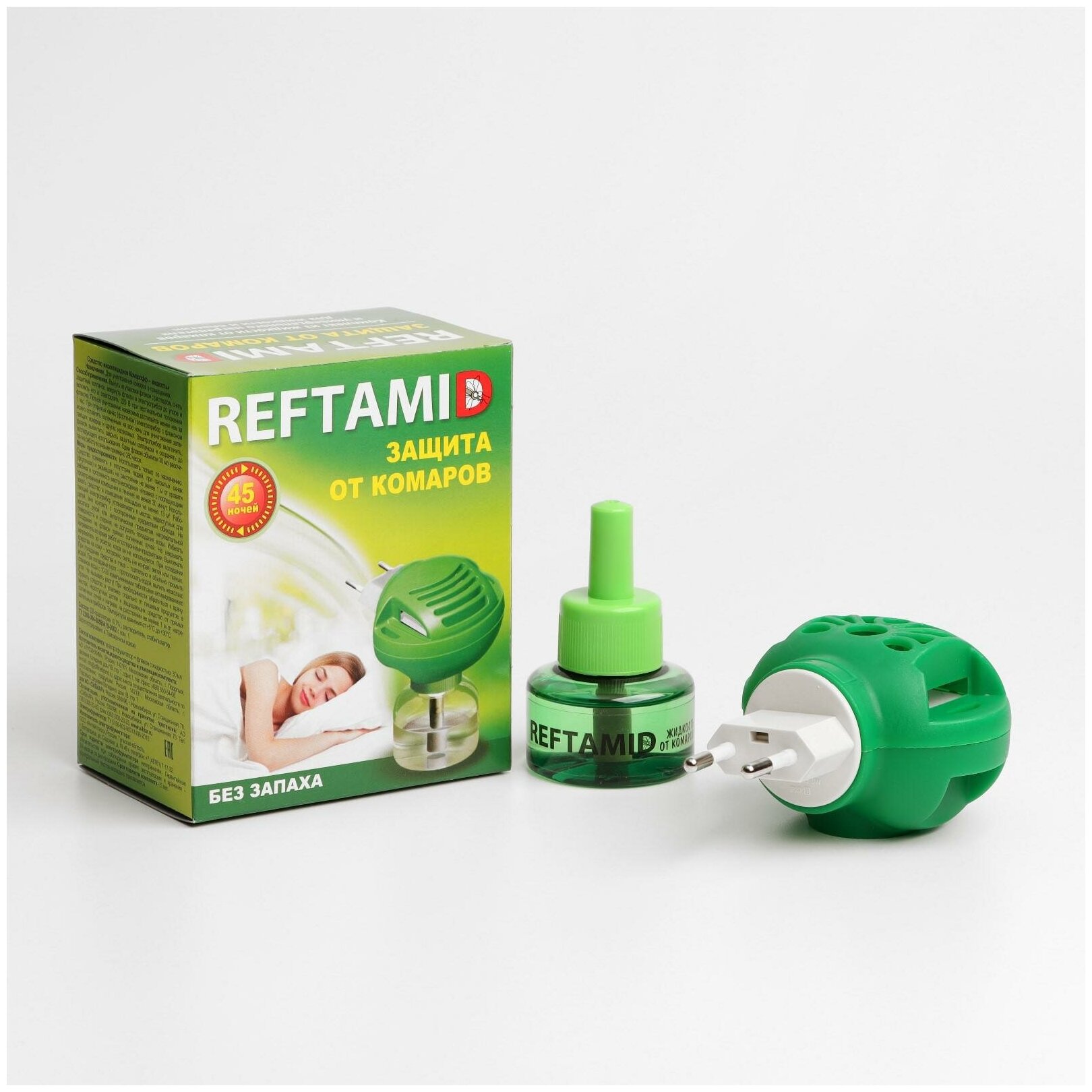 Комплект фумигатор+жидкость «Рефтамид» 45 ночей без запаха
