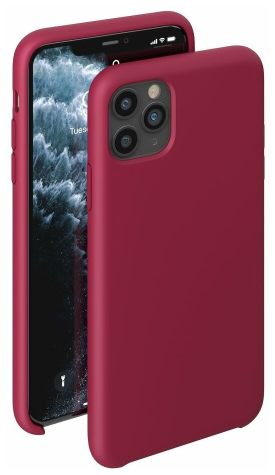 Чехол Liquid Silicone Case для Apple iPhone 11 Pro Max, красный, Deppa 87309