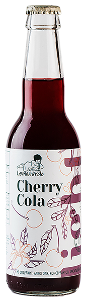 Натуральный вишневый лимонад со стевией / Lemonardo Cherry Cola Light, 330мл. - фотография № 1