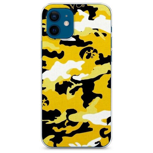 фото Силиконовый чехол "жетлый камуфляж" на apple iphone 12 mini / айфон 12 мини case place