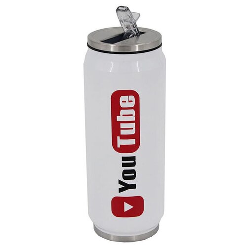 фото Термокружка youtube термобутылка для чая, термокружка для кофе с трубочкой для питья 500 мл олми 2000