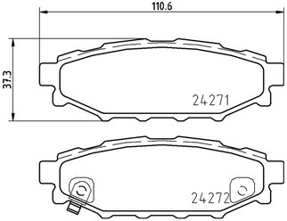 Дисковые тормозные колодки задние NISSHINBO NP7006 для Scion, Subaru, Toyota (4 шт.)