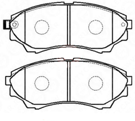 Дисковые тормозные колодки передние NIBK PN5800 для Ford Ranger, Mazda B-Series, Mazda BT-50 (4 шт.)