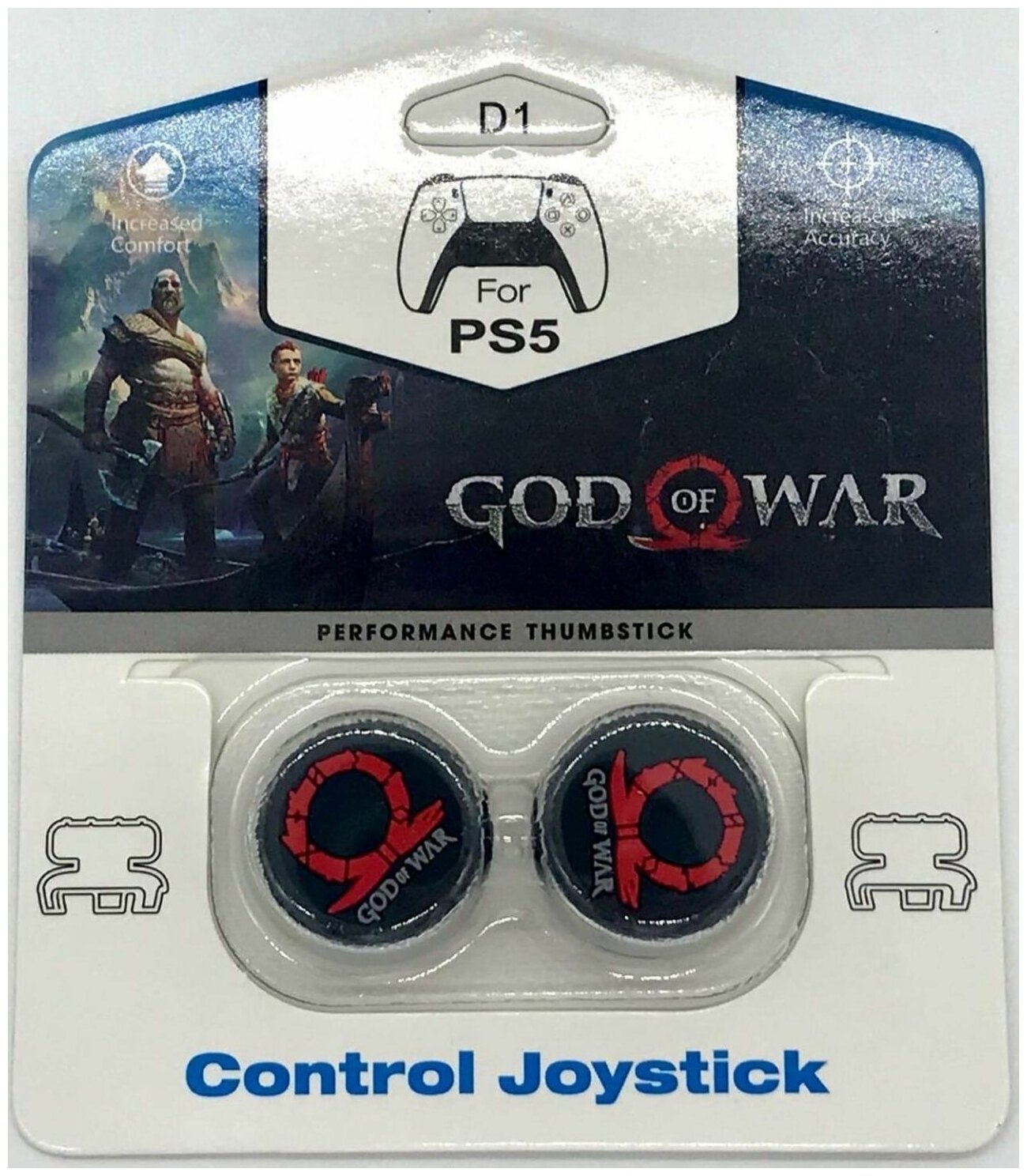 Накладки на стики для геймпада DualSense FPS God of War\D1 (2 шт) (PS5)