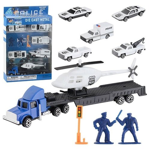 фото Набор машин "полиция" в коробке кнр