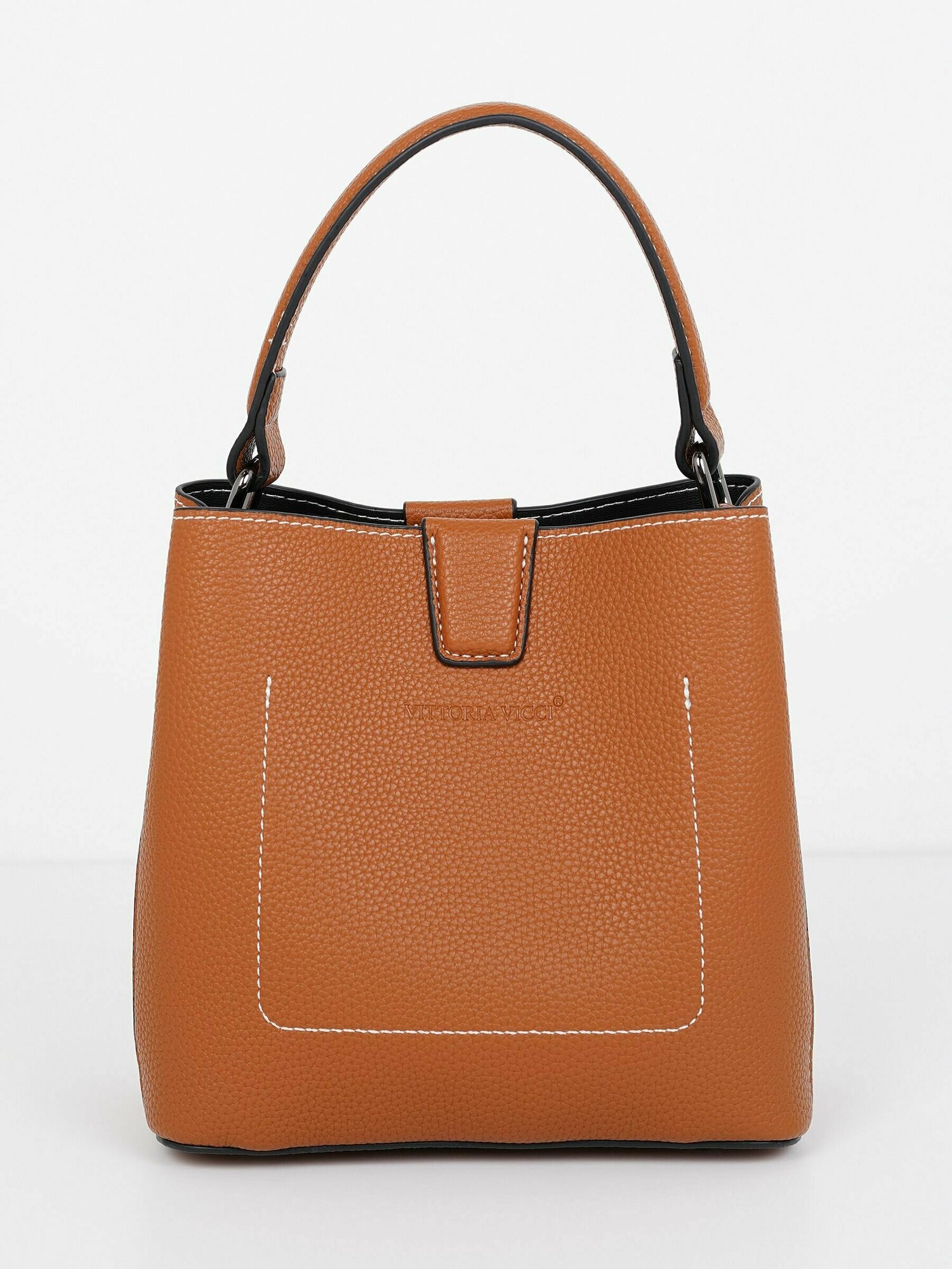 Сумка кросс-боди Vittoria Vicci, фактура зернистая, коричневый — фото 1