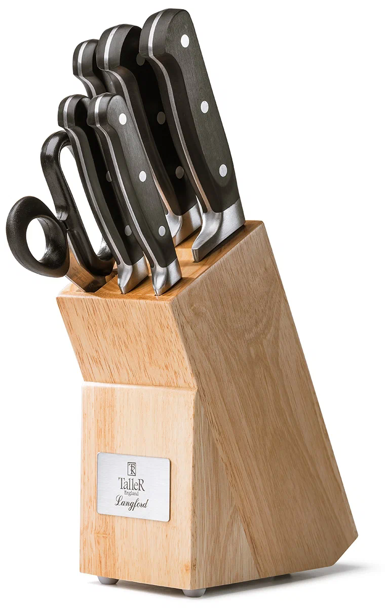 Набор Taller Langford, 5 ножей, ножницы и подставка - фотография № 11