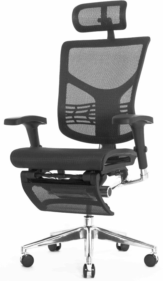 Эргономичное кресло Falto Expert Star с подножкой, цвет: черный
