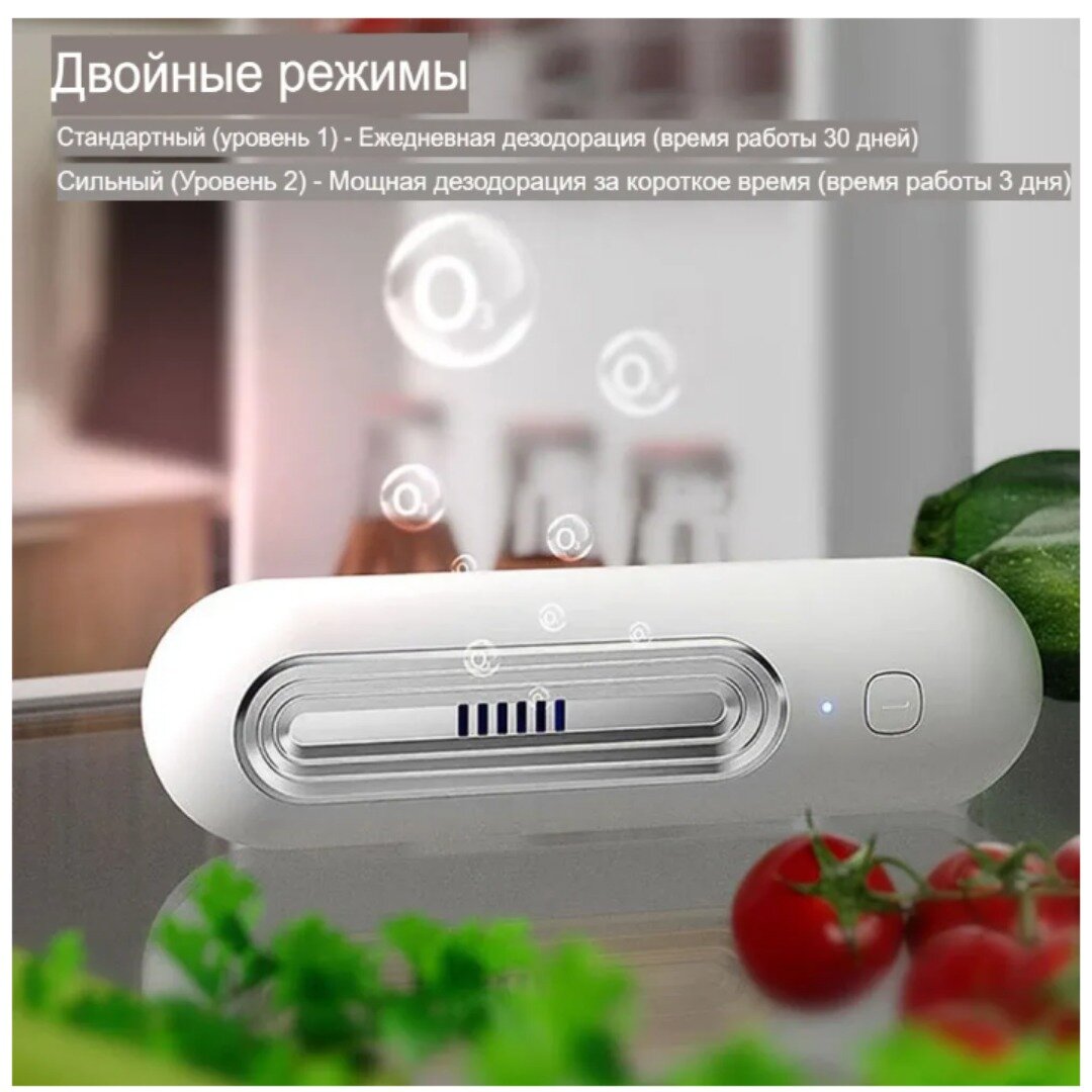 Ионизатор воздуха, озонатор, нейтрализатор воздуха 3в1/ для холодильника, помещения, автомобиля - фотография № 2