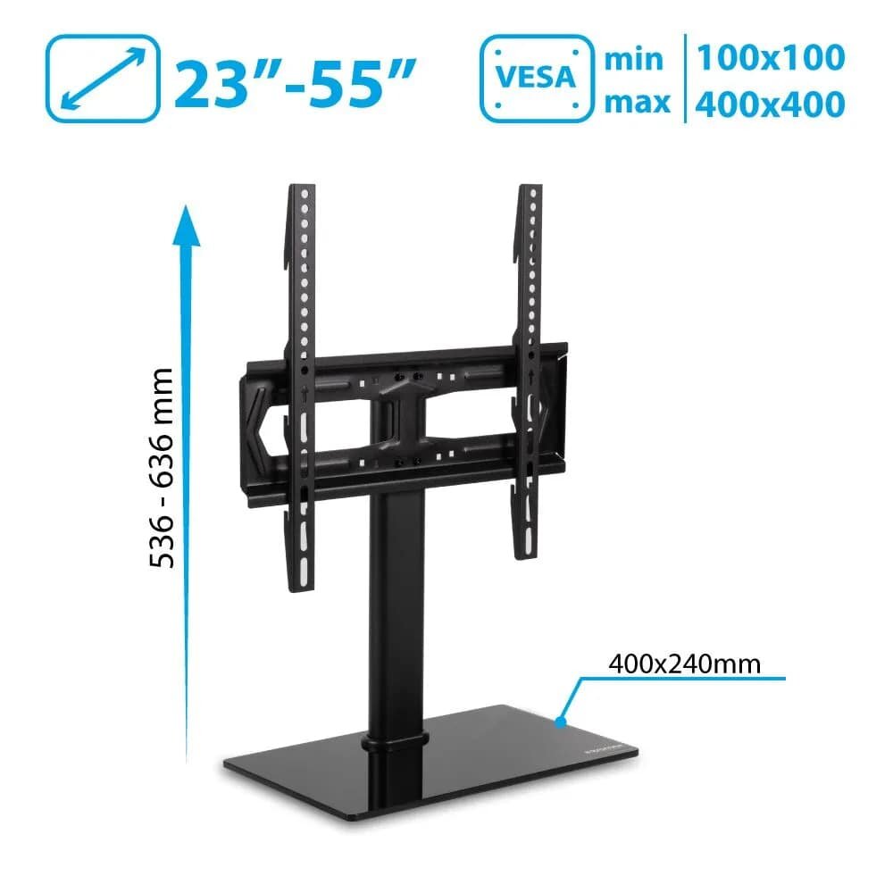 Стойка для телевизора Kromax X-STAND-2 черный 23"-55" макс.30кг крепление к столешнице