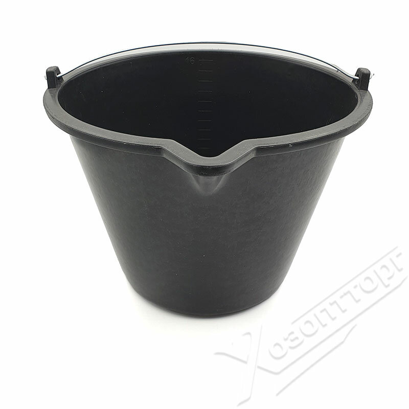 4 x Ведро 16л строительное пластиковое АгроИнструмент  Комплект из 4 штук 