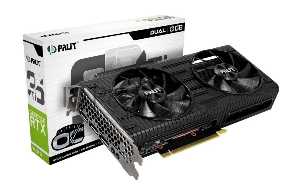 Видеокарта Palit GeForce RTX 3060Ti Dual OC 8G LHR V1 1695MHz PCI-E 4.0 8192MB 14 Gbps 256 bit HDMI DPx3 NE6306TS19P2-190AD V1 - фотография № 13