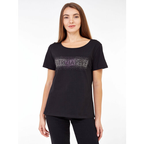 Футболка PATRIZIA PEPE, размер 38, черный