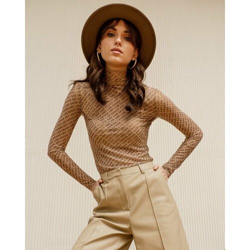 фото Водолазка sahar, размер 46-48, бежевый, коричневый