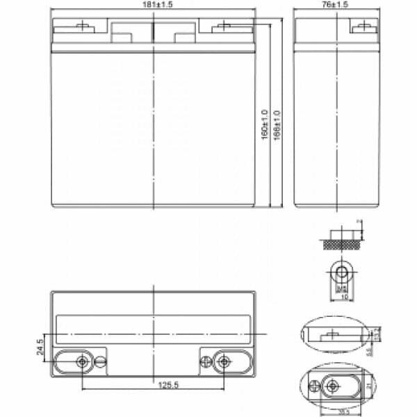 Аккумуляторная батарея Delta HR 12-80W (12V / 20Ah)