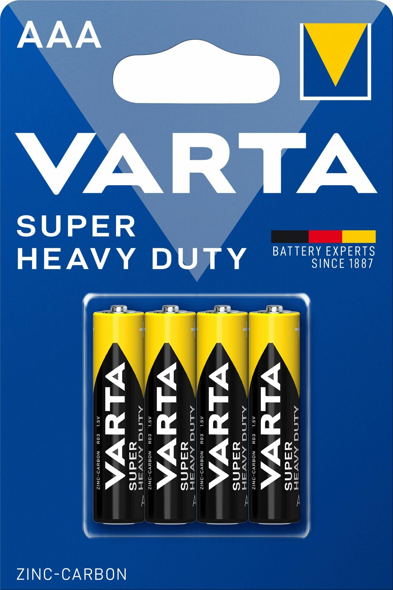 Батарейки VARTA Super Heavy Duty R03 AAA мизинчиковые