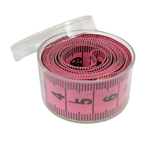 Сантиметр портновский (сантиметровая лента) в футляре, 1,5 метра, цвет розовый