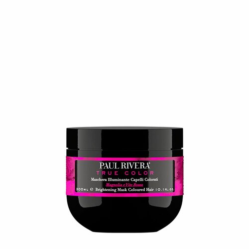 PAUL RIVERA TRUE COLOR BRIGHTENING MASK, 300 ML- Маска для повышения яркости волос с экстрактами магнолии и листьев красного винограда, 300 мл